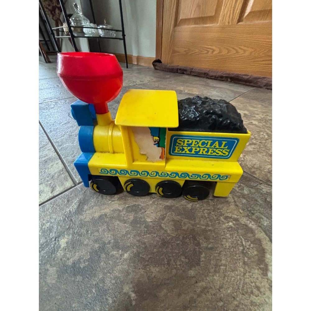 Vintage Fisher‎ Price Special Express Choo Choo Train Toy Yellow 1970s 1980s